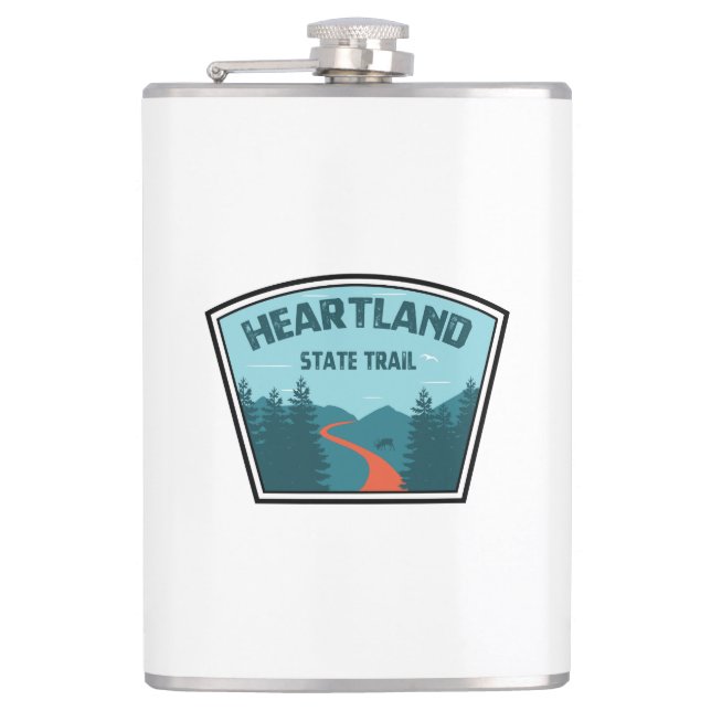 Heartland State Trail Hip Flask (Front)
