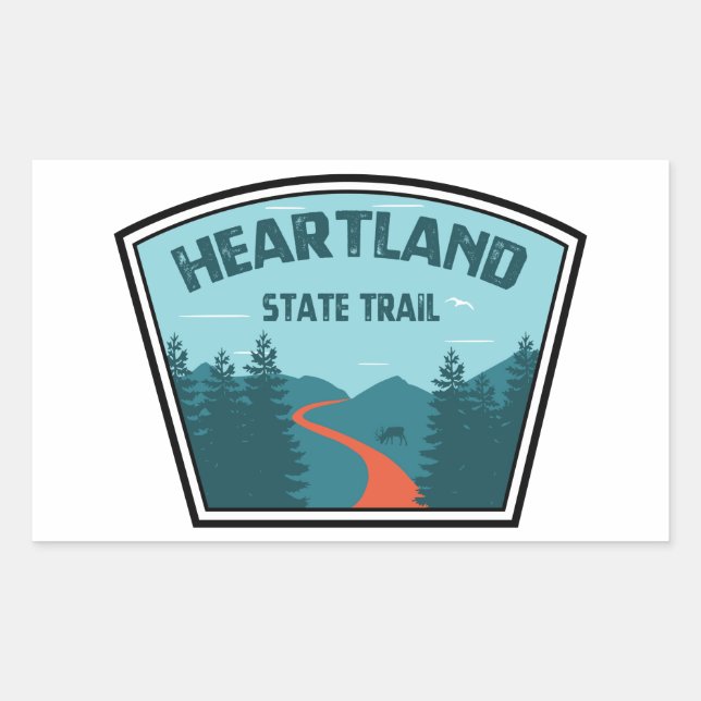 Heartland State Trail Rectangular Sticker (Front)