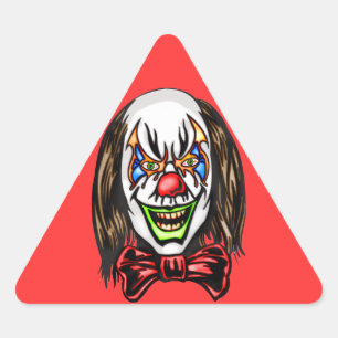 Heartless Evil Clown Triangle Sticker
