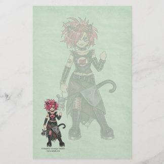 Heartless Kitty Gothic Stationery