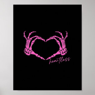 Heartless Skeleton Hands Classic Poster