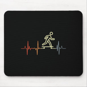 Heartline Skateboarding Skateboarder Pulse Line Mouse Mat