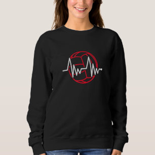 Heartline Sports Volleyball ball Love Heart Lifeli Sweatshirt