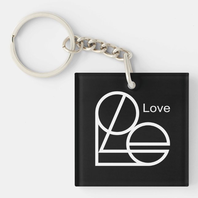 heartmark of "Love"  Key Ring (Front)