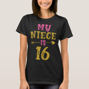 Hearts 16th Bday For Niece From Aunt Uncle T-Shirt