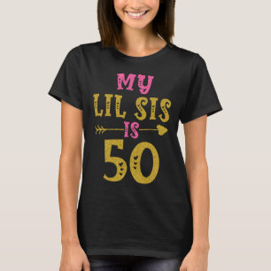 Hearts 50th Bday For Sister From Sister Brother T-Shirt