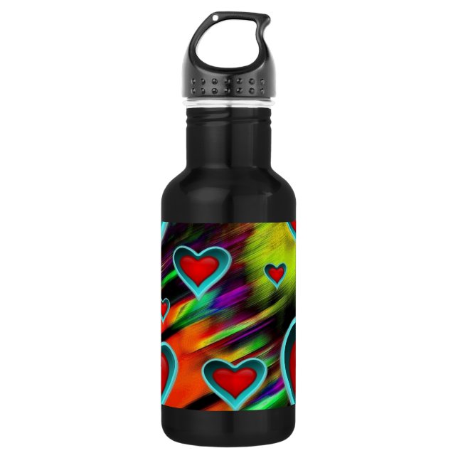 Hearts 532 Ml Water Bottle (Front)