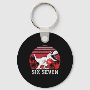 Hearts 67 Valentine’s Day 67 Meme Six Seven 6 7 T- Key Ring