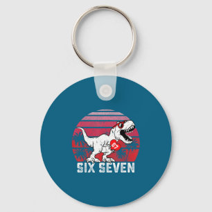 Hearts 67 Valentine’s Day 67 Meme Six Seven 6 7 T- Key Ring