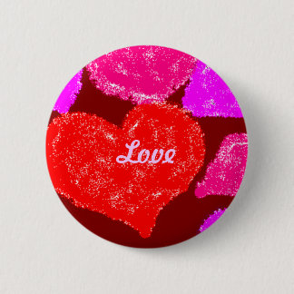 Hearts 6 Cm Round Badge