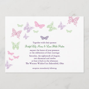 Heart's a Flutter Wedding Invitation