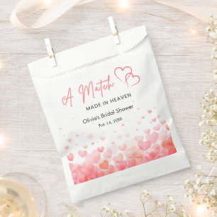 Hearts A Match Made in Heaven Bridal Shower  Favour Bags