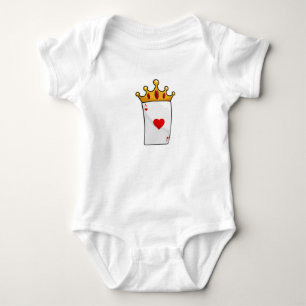 Hearts Ace with Queen Crown Baby Bodysuit