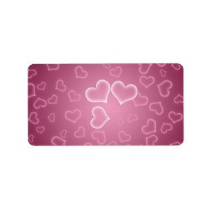 Hearts Address Label