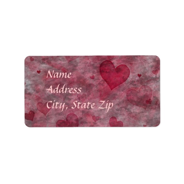 Hearts Address Label (Front)