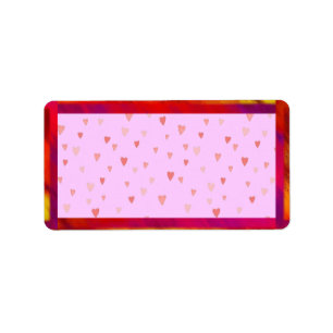 Hearts Address Label