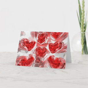 Hearts Afire Abstract Card