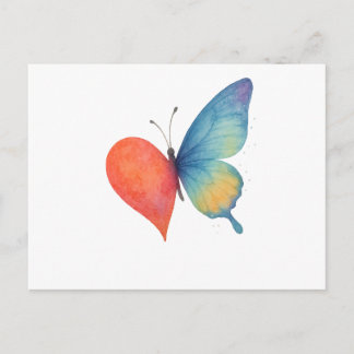 Heart's aflutter postcard