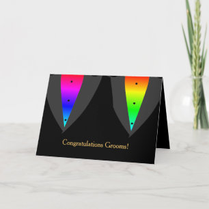 Hearts Aglow with Pride Gay Congratulations Card