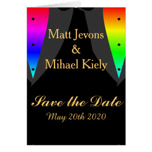 Hearts Aglow with Pride Gay Wedding Save The Date
