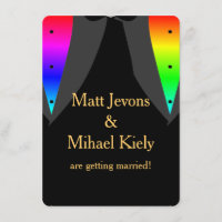 Hearts Aglow with Pride Gay Wedding Save The Date