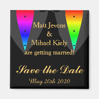 Hearts Aglow with Pride Gay Wedding Save The Date