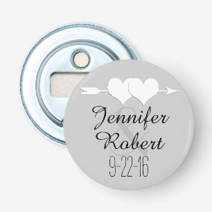 Hearts and Arrow Wedding Bottle Opener