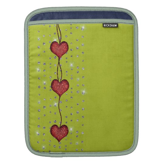 Hearts and Bling look On Bright Green - Mac Sleeve