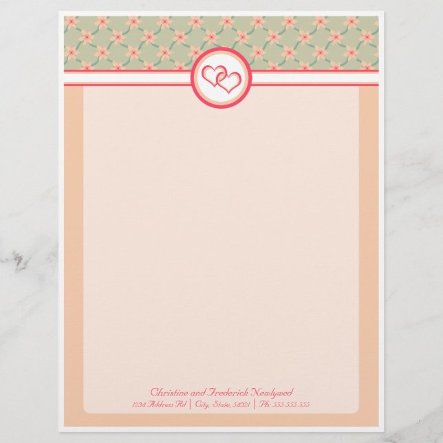 Hearts and Blossoms, letterhead (Front)