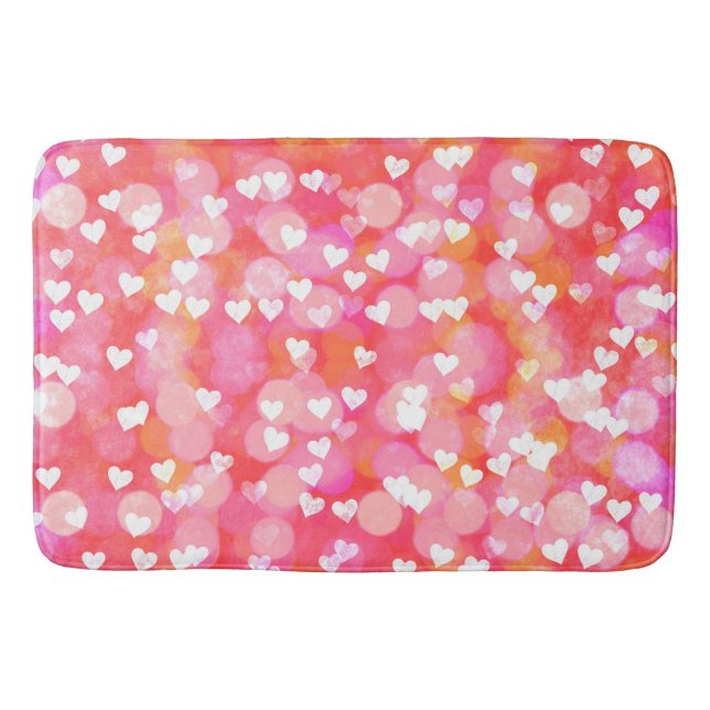 Hearts and Bokeh Bath Mat (Front)