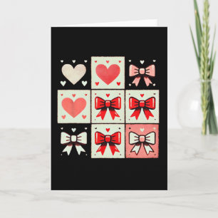 Hearts And Bows Tic-tac-toe – Playful Valentine Gi Card