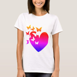 Hearts And Butterflies T=Shirt T-Shirt