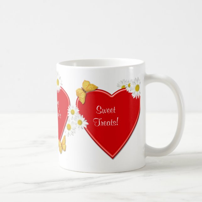 Hearts and Daisies Valentine Sweet Treats Mug (Right)