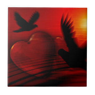Hearts and Doves Tile