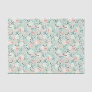 Hearts and Dragonflies Pretty Floral Tissue Paper