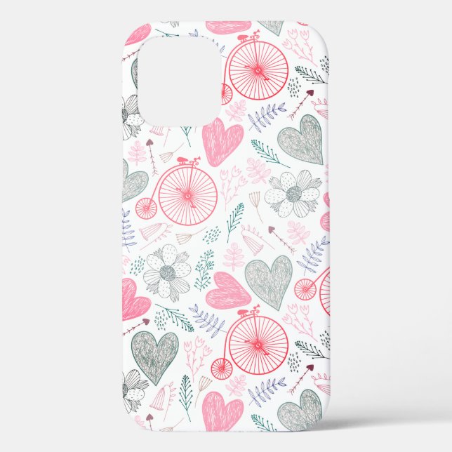 Hearts And Flowers Case-Mate iPhone Case (Back)