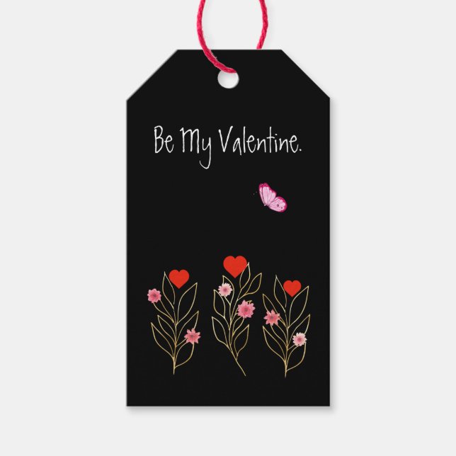 Hearts And Flowers Gift Tags (Front)