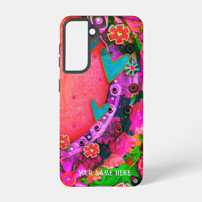 “Hearts and Flowers” Inspirivity iPhone Case (Back)