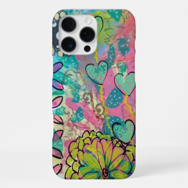Hearts and Flowers iPhone Case (Back)