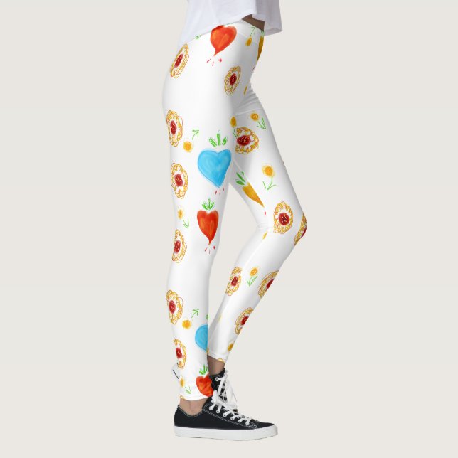 Hearts And Flowers Leggings (Right)