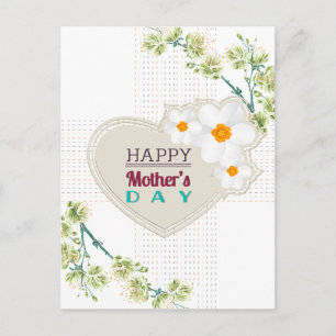 Hearts and Flowers Mother's Day Postcard
