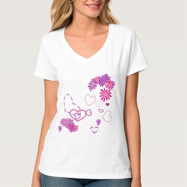 Hearts And Flowers Shirt (Front)