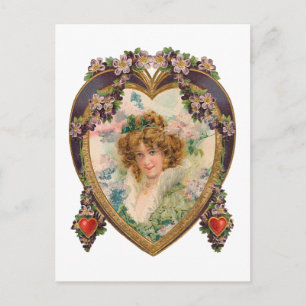 Hearts And Flowers Sweetheart Postcard