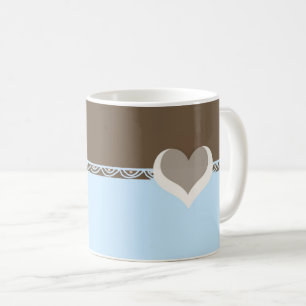 Hearts and Lace Design Coffee Mug