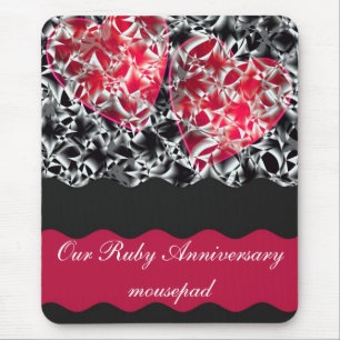 Hearts and lace mouse mat