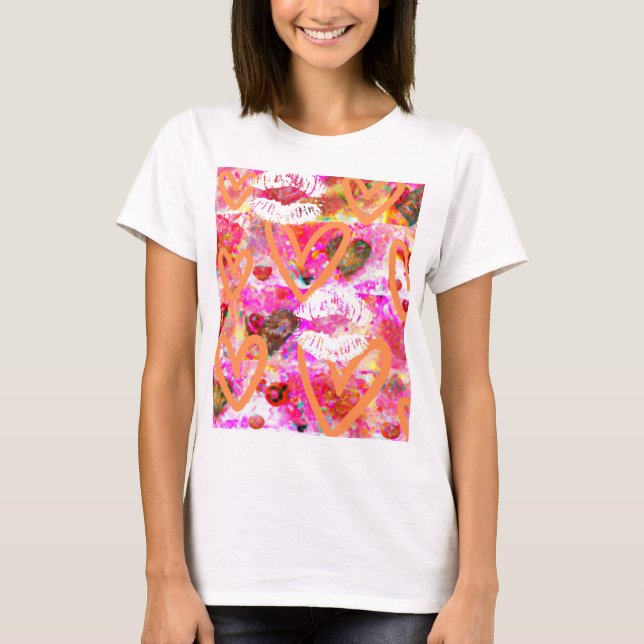Hearts and Lips T-Shirt (Front)