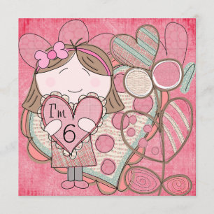 Hearts and Love Birthday Invitation