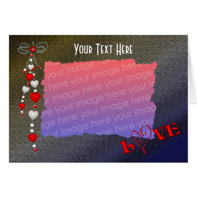 Hearts And Love Elegant Photo (Front Horizontal)