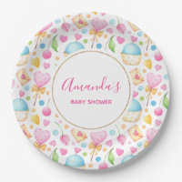 Hearts and Muffins Watercolor Pattern Party