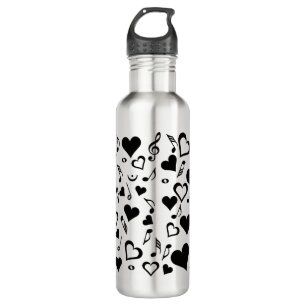 Hearts and Music Notes 710 Ml Water Bottle